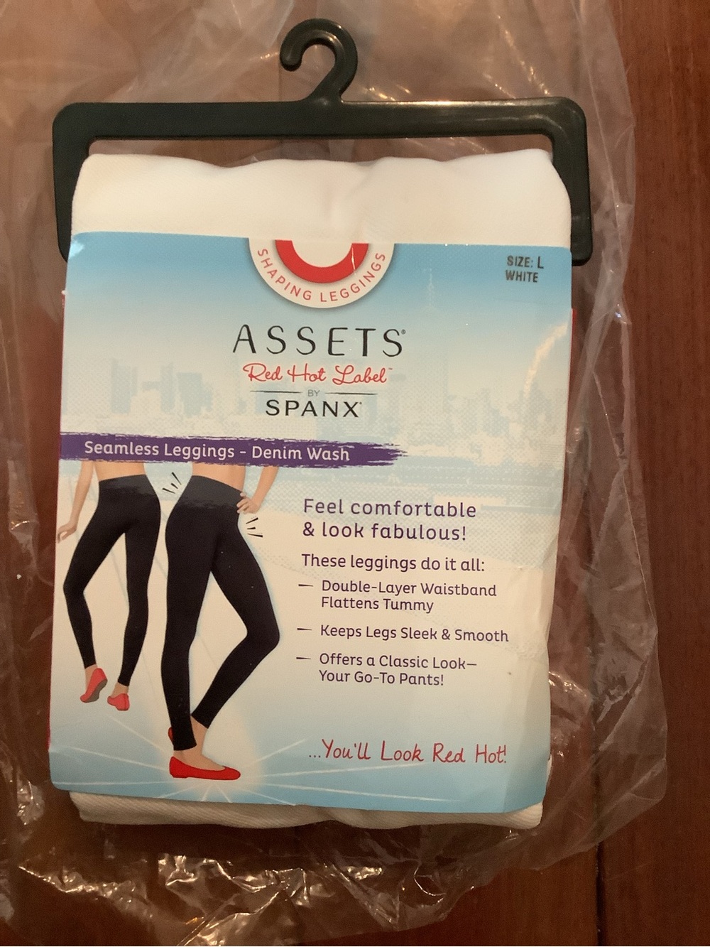 SPANX ASSETS Seamless Leggings in White Size Large